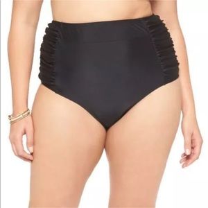 Ava & Viv 20/22 24/26 Ruched High Bikini Bottoms